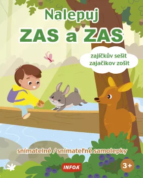  Nalepuj ZAS a ZAS - zajíčkův sešit / zajačikov zošit - snímatelné / snímateľné samolepky (CZ/SK vydanie)(VÝPRODEJ