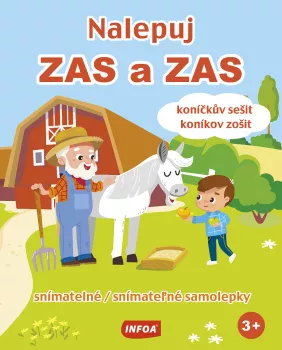  Nalepuj ZAS a ZAS - koníčkův sešit / koníkov zošit - snímatelné / snímatelné samolepky (CZ/SK vydanie)(VÝPRODEJ