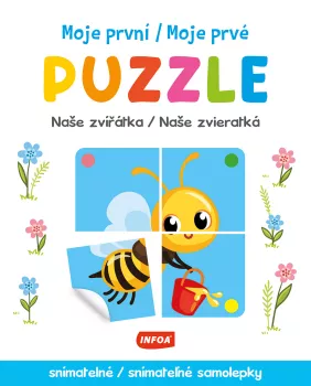 Moje první PUZZLE - Naše zvířátka / Moje prvé PUZZLE - Naše zvieratká (samolepková kniha CZ/SK vydanie)